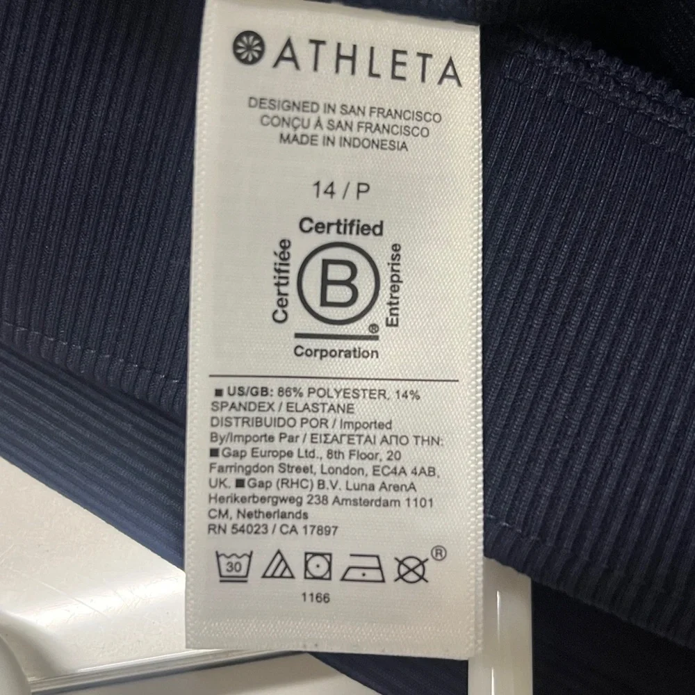 Athleta Brooklyn Ankle Pant  Navy Athletic Trousers Size 14/P - Picture 6 of 9